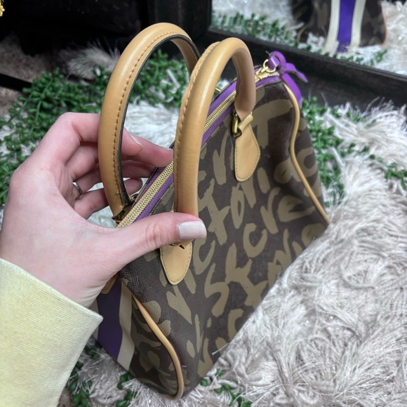 -Y2k Victoria’s Secret Small Brown Logo Bowler Handbag - Picture 14 of 16